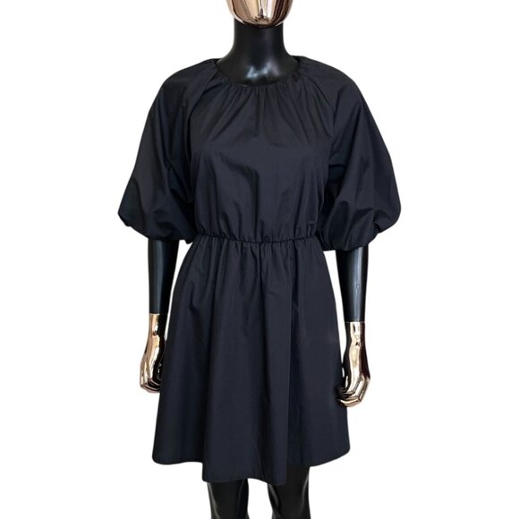 ASOS Black Puff Sleeve Babydoll Mini Dress Size 10 - Picture 3 of 10